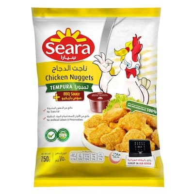 سيارا ناجتس الدجاج تيمبورا مع صلصة الباربيكيو 750جرام